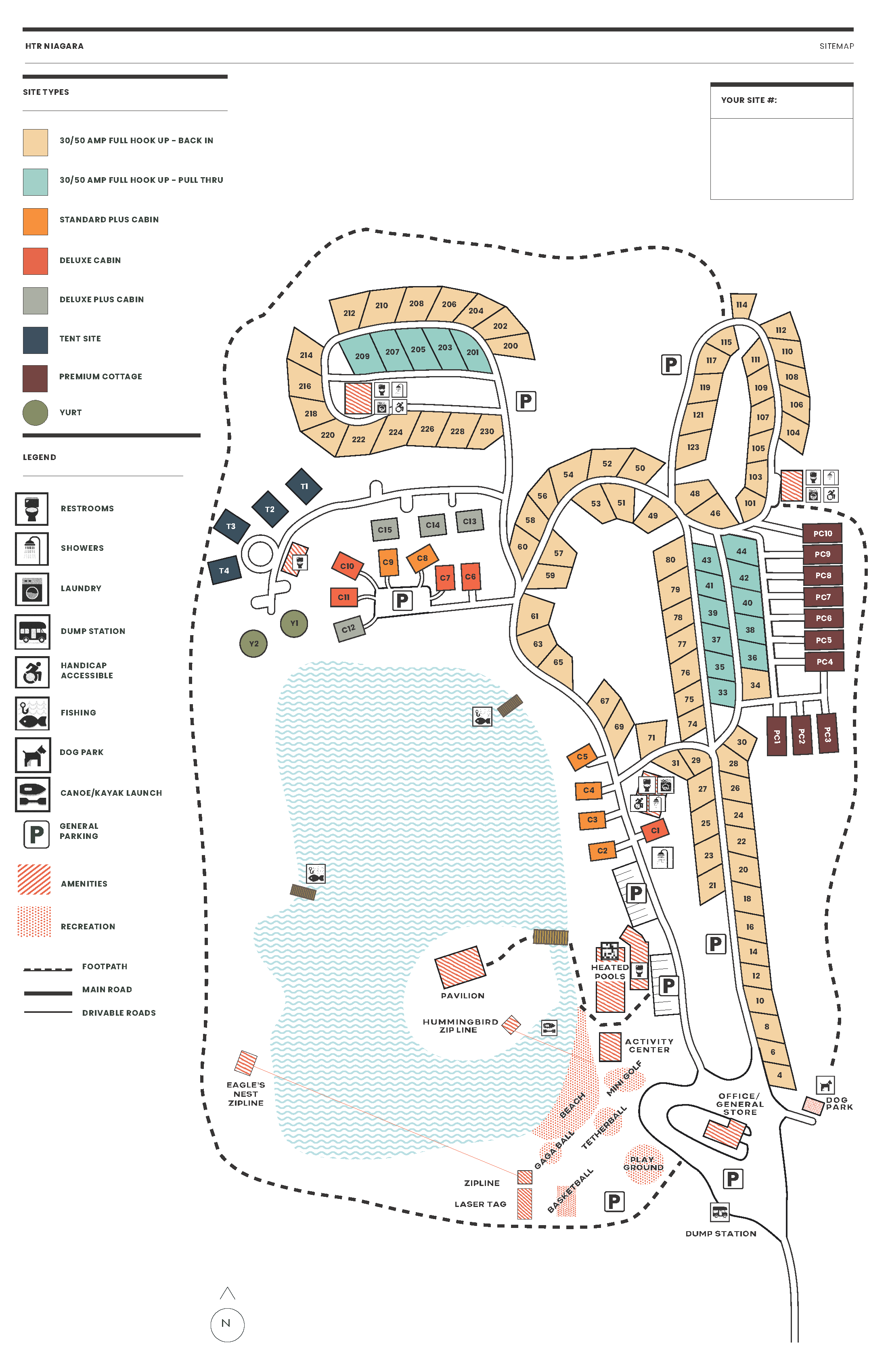 htr niagara campground map and resort info